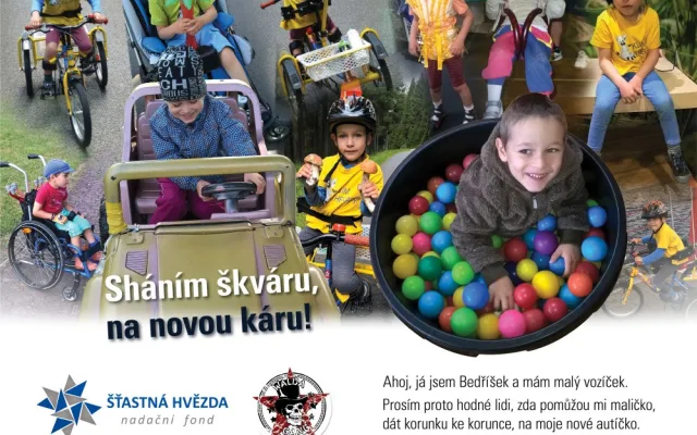 Kapela Walda Gang nově pomáhá Nadačnímu fondu Šťastná hvězda. Vybírají peníze pro nemocného Bedříška