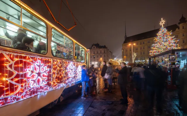 Vánoční šalina (po brněnsku tramvaj)