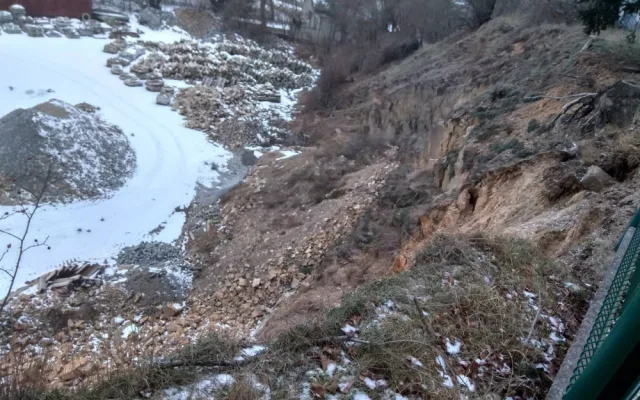 Stav na jihlavském hřbitově v lednu 2019