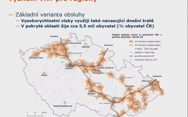 Do Prahy za 37 minut, do Brna za 25. Vysokorychlostní trať přinese Jihlavě i významné ekonomické výhody