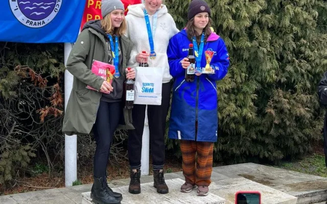 Andrea Klementová na Mistrovství ČR v zimním plavání