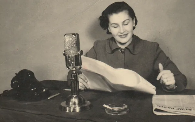 V rozhlase, 1952, zdroj: archiv rodiny