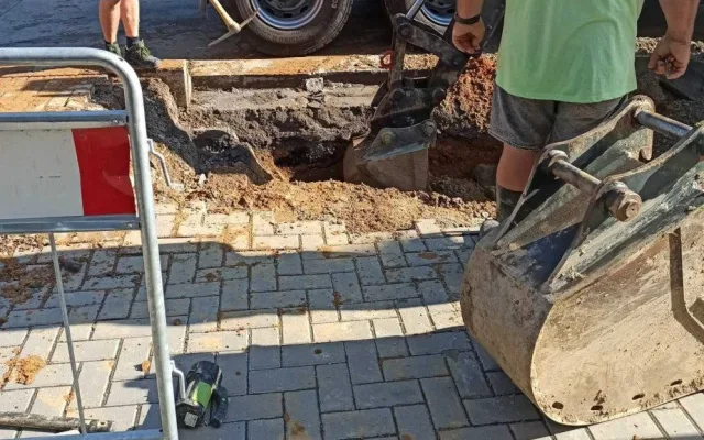 Oprava poruchy na Žižkově ulici