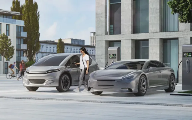 Ilustrační obrázky k tématu elektromobility.