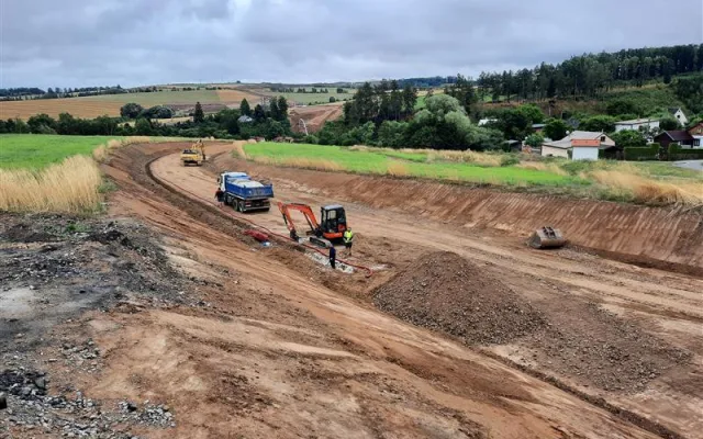 Aktuální foto z výstavby obchvatu Jihlavy, zdroj: Kraj Vysočina