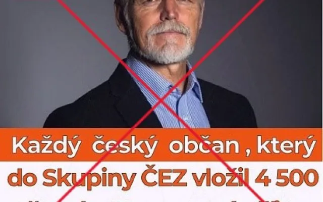 Podvodné reklamy lákají na investování. Využívají prezidenta Pavla i firmu ČEZ