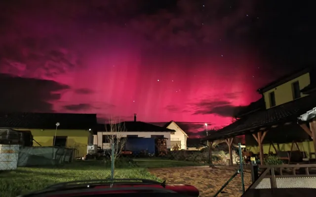 Nedělní nebe nad Vysočinou ozdobila polární záře. Takovou jsme nezažili již roky, říkají astronomové