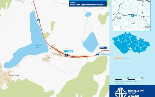 Mapa, jak se křižovatka upraví. Zdroj: ŘSD