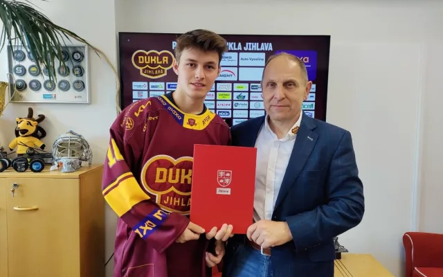 Jindřich Habermann se vrací do Dukly, těší se na zápasy v Horácké aréně i šanci v A týmu. Foto: Se svolením HC Dukla Jihlava