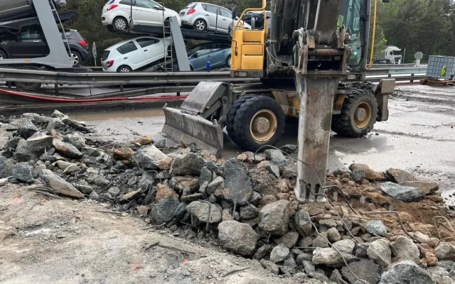 FOTO: Oprava mostu na D1 u Pávova pokračuje, i nadále platí určitá omezení