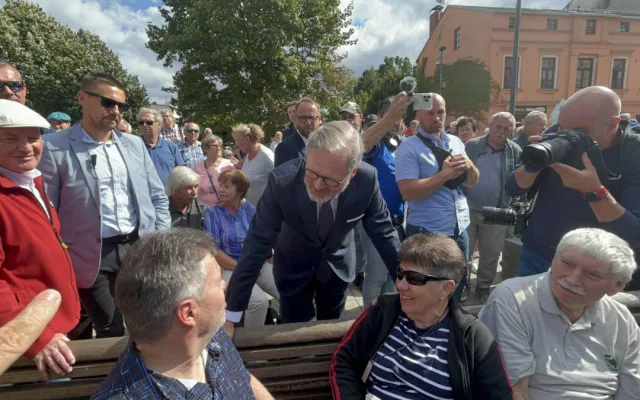 FOTO: Jihlava středobodem politické mapy Česka. Po Rakušanovi přijel i premiér Fiala