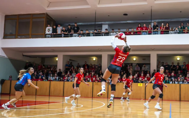 VIDEO: Český pohár ve volejbalu v Jihlavě proti extraligové Ostravě viděla plná hala. Foto: Marcela Svobodová