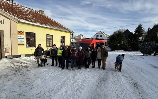 Demolice mostu je nezastavila. Řehořov a Nadějov vyrazily na společný novoroční výšlap