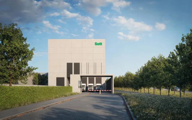 Jihlavský odpad zamíří do Žďáru. Nová teplárna ho bude spalovat od roku 2030. Vizualizace: Se svolením Satt