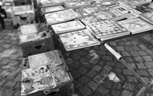 FOTO, VIDEO: Kolovrátek, rodokapsy i vinyly. Bleší trh v Polné byl poprvé v centru
