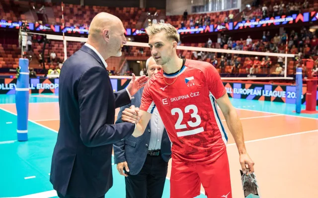 FOTO: Čeští volejbalisté v Evropské lize poprvé prohráli, Dánsku v Jihlavě podlehli 2:3. Foto: Český volejbal / Ondřej Driml