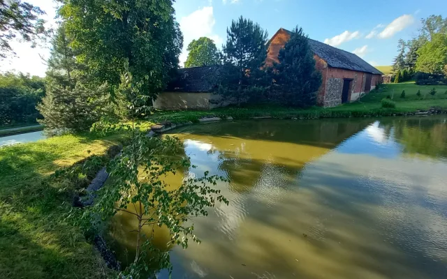 FOTO: Zelený rybník v Bradle bude minulostí, nahradí ho odpočinkové místo s lavičkami