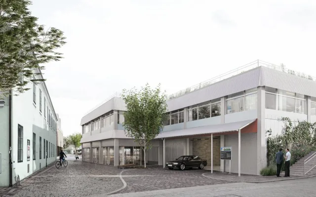 Vizualizace budoucí podoby nového centra městských služeb v Pelhřimově