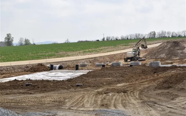 Stavba obchvatu Velkého Beranova, duben 2019
