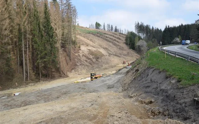 Stavba obchvatu Velkého Beranova, duben 2019