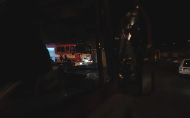 Průjezd hasičských aut ulicemi Třebíče