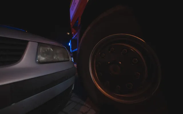 Průjezd hasičských aut ulicemi Třebíče