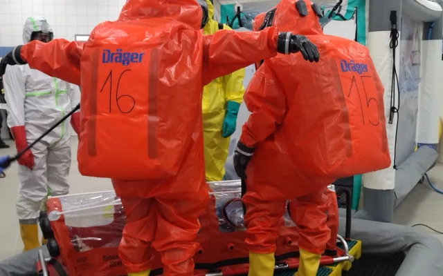 Ebola, taktické cvičení IZS Kraje Vysočina