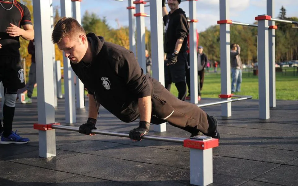 Workoutové hřiště v Jihlavě.