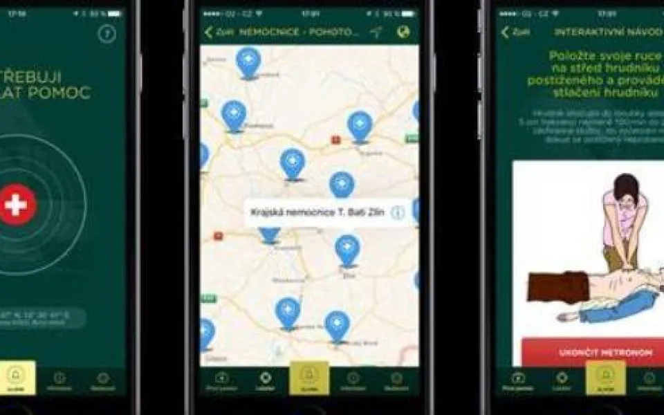 Mobilní aplikace pomůže záchranářům vyhledat místo nehody nebo kde se nachází pacient
