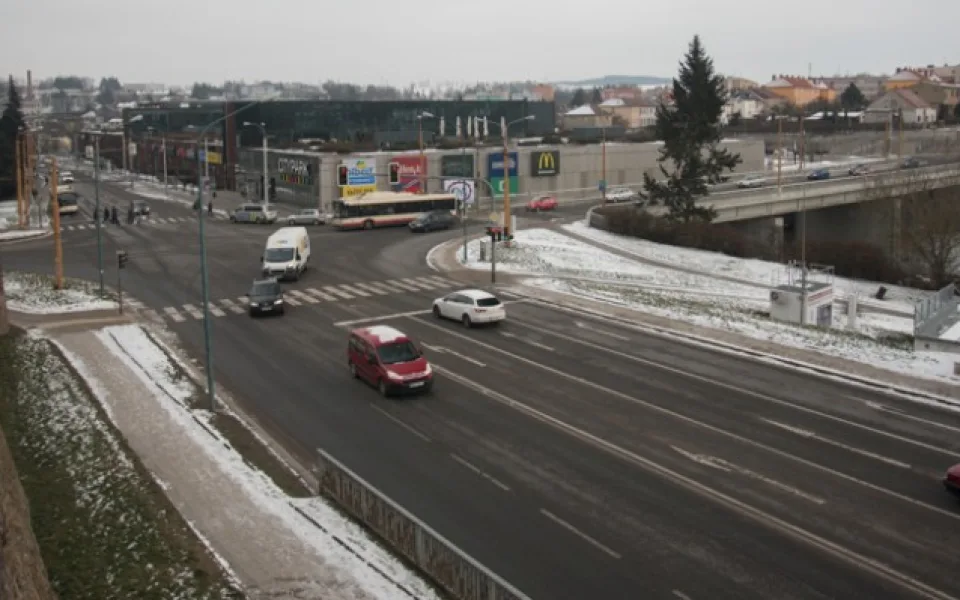 Křižovatka ulic Znojemská a Hradební