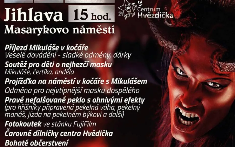 Mikulášská nadílka v Jihlavě: Pekelný guláš, andělský punč nebo třeba jízda na býkovi