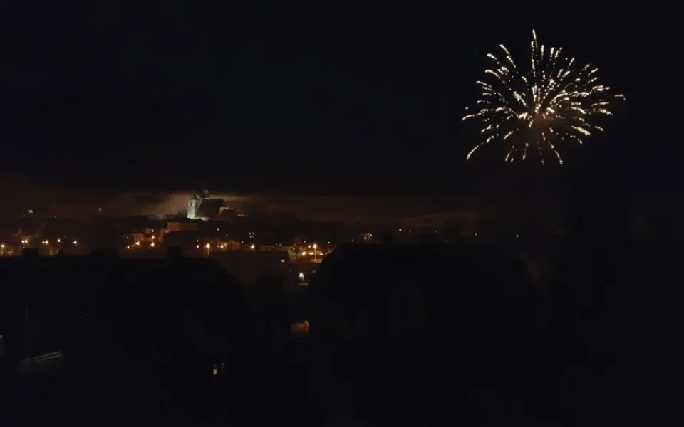 Novoroční ohňostroj v Jihlavě