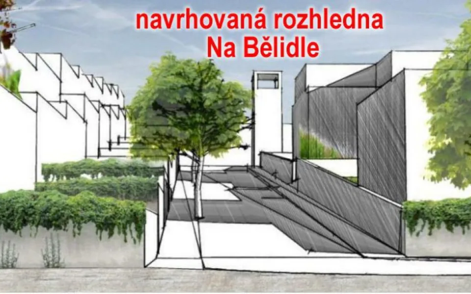 Návrh rozhledny v lokalitě Na Bělidle 