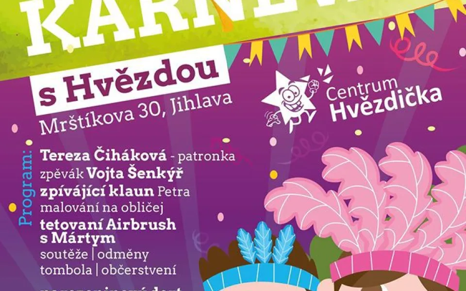 Nadační fond Šťastná hvězda slaví tři roky fungování. Přijďte je oslavit v sobotu na dětský karneval