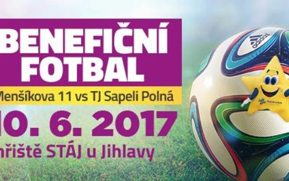 Když fotbal pomáhá... Nadační fond Šťastná hvězda pořádá benefici na podporu léčby mozkové obrny