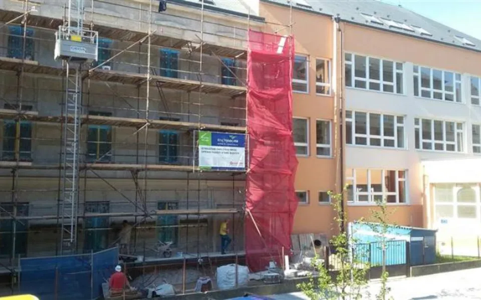 Rekonstrukce čelní strany staré budovy Gymnázia Havlíčkův Brod