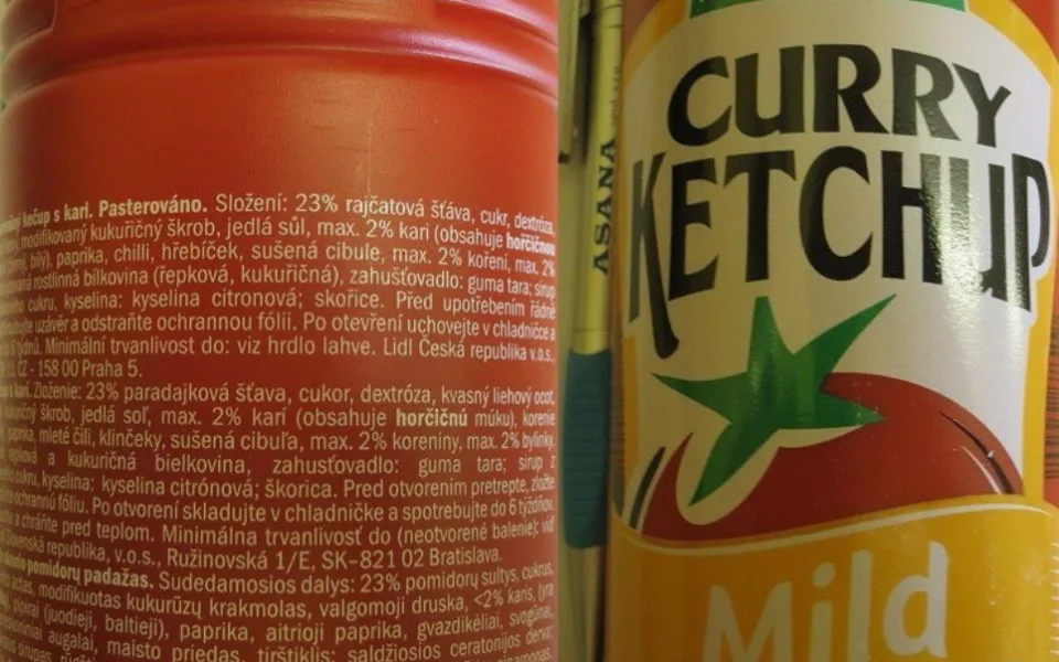 Kečup z Lidlu, který neobstál v rozboru