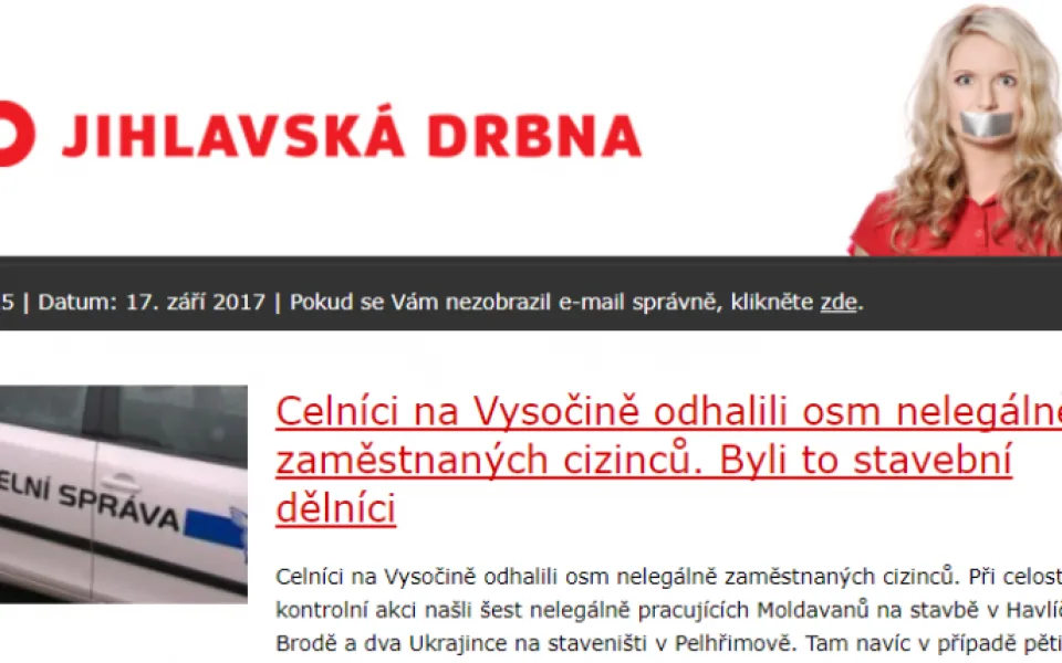 Náhled odběru zpráv z e-mailu