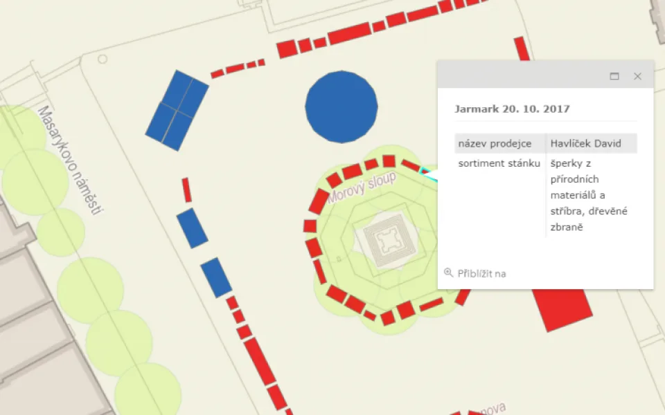Mapka s přehledem prodejců