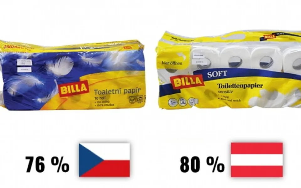 Dvojí kvalita toaletního papíru