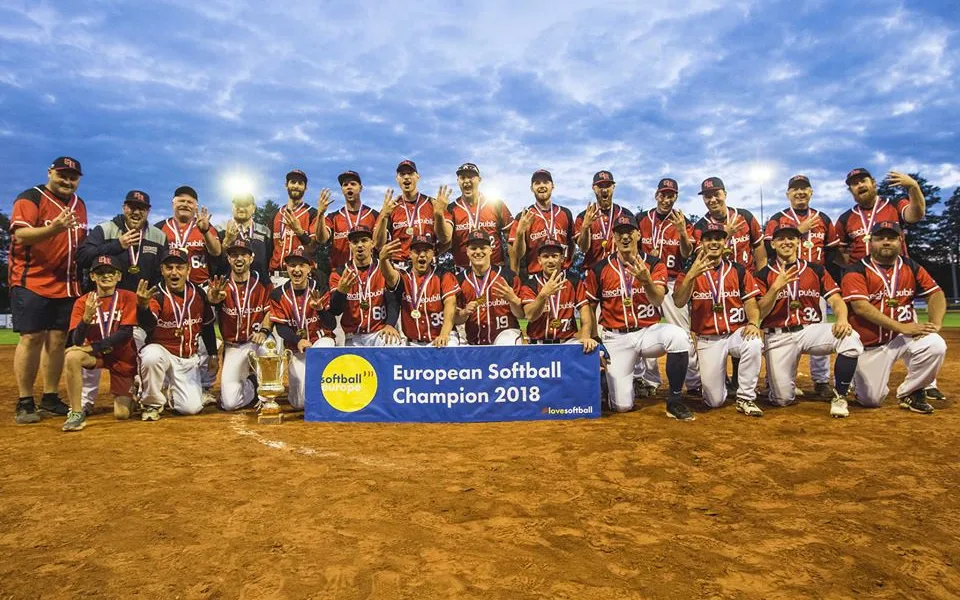 Čeští softbalisté se v Havlíčkově Brodě stali počtvrté za sebou mistry Evropy
