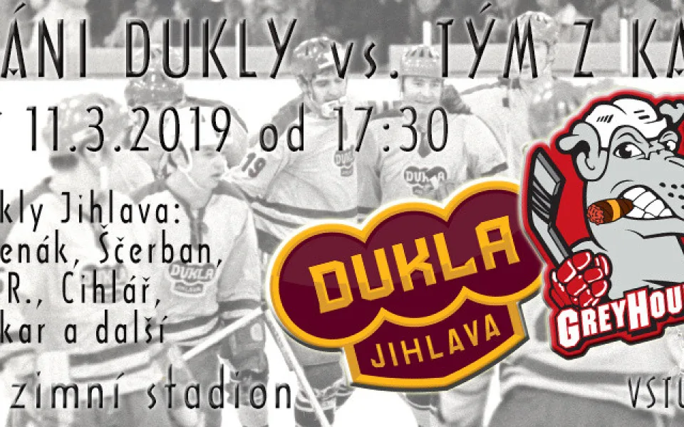 Jihlavské legendy a přátelé Dukly vyzvou v pondělí tým z Kanady