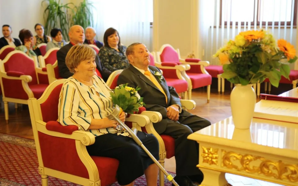 Bohumila a Alois jsou svoji již 60 let, na jihlavské radnici oslavili diamantovou svatbu