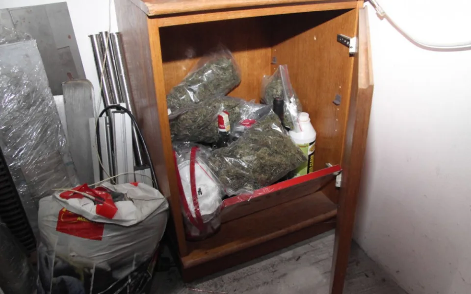 Zadržená marihuana během domovní prohlídky