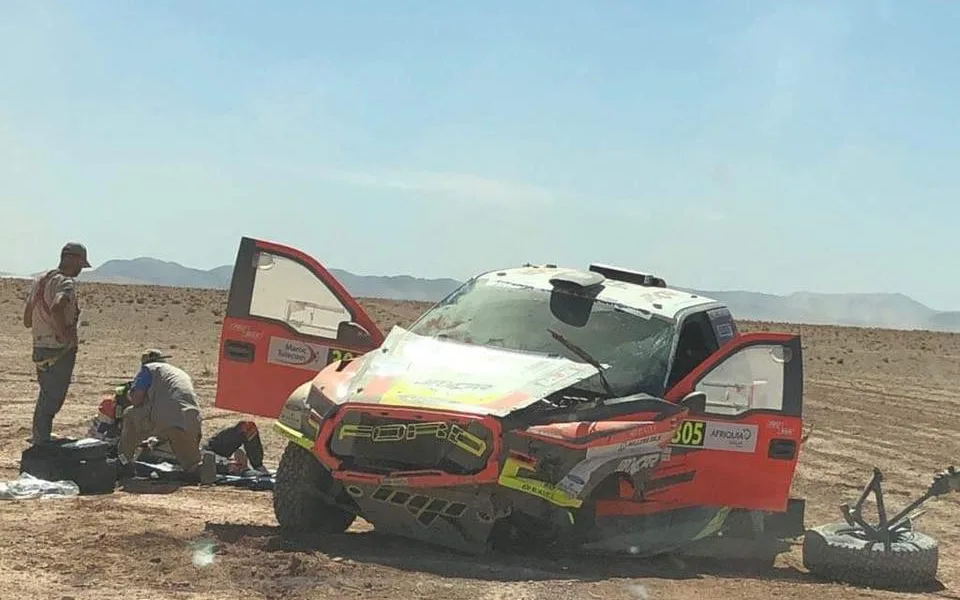 Jihlavák Martin Prokop měl v Maroku nehodu. Navigátora transportoval vrtulník do nemocnice
