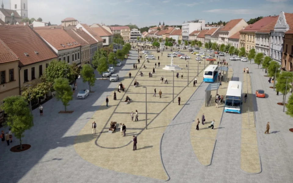 Vizualizace, možná podoba Karlova náměstí v Třebíči