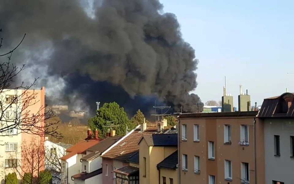 Enviropol, požár, hasiči, akumulátor,