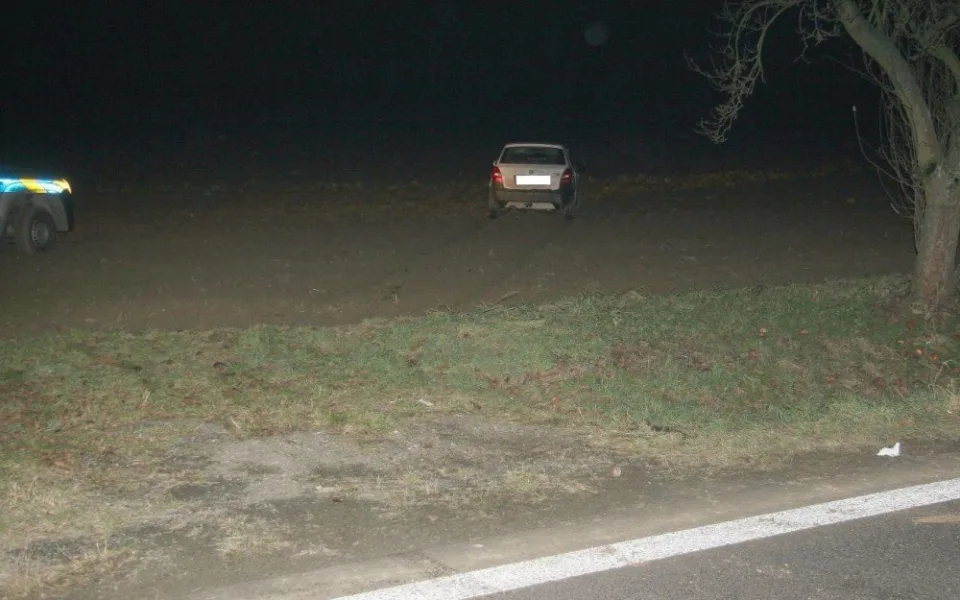 Muže, který kradl, honili strážníci v autě i na poli. Policejnímu psovi však už neunikl