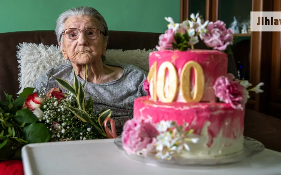 Krásné jubileum. Marie Kružíková z Jihlavy slaví 100 let