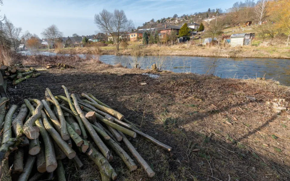 Foto z příprav cyklostezky, únor 2021